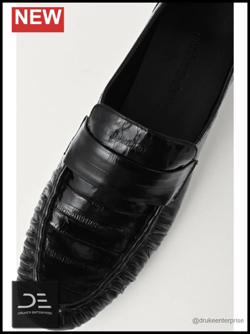 Genuine Leather Penny Loafers for Women Slip-on Round Toe Low Heel